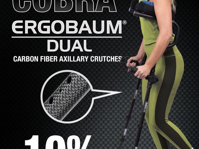Ergobaum muleta axilar de alta tecnología dual 